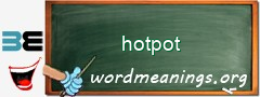 WordMeaning blackboard for hotpot